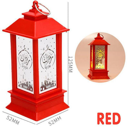 Ramadan Lantern Lamp Eid Mubarak LED Light Muslim Ornament Party Hanging Decor - Aimall