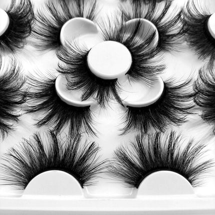 7 Pairs/set Natural Fake Lashes Set 3D Mixed Layered Long Soft False Eyelashes - Aimall