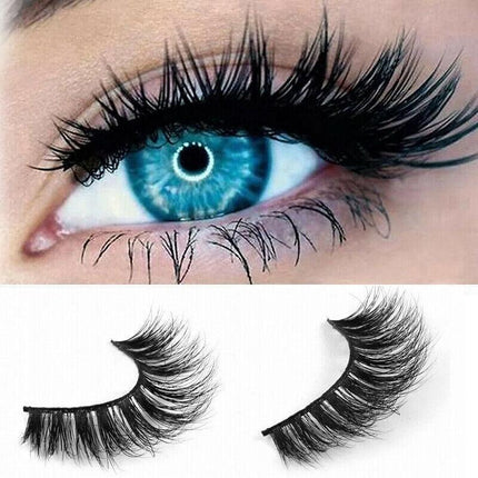 5 Pairs 3D Natural Thick False Fake Eyelashes Eye Lashes Mink Makeup Extension - Aimall