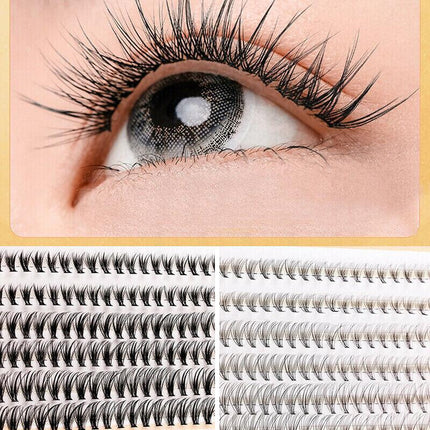 Volume Cluster eyelash extension individual Russian False Mink Lashes C 10D/20D - Aimall