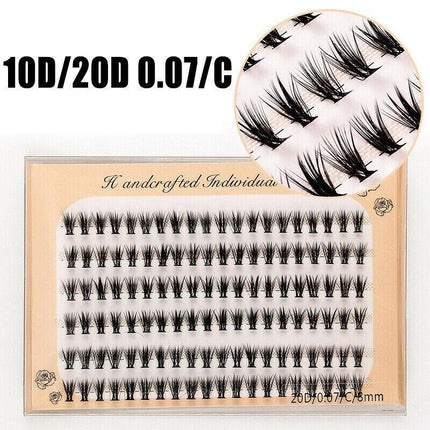 Volume Cluster eyelash extension individual Russian False Mink Lashes C 10D/20D - Aimall
