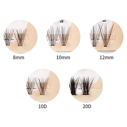 Volume Cluster eyelash extension individual Russian False Mink Lashes C 10D/20D - Aimall