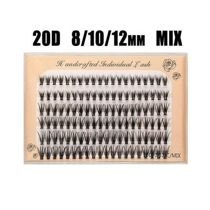 Volume Cluster eyelash extension individual Russian False Mink Lashes C 10D/20D - Aimall