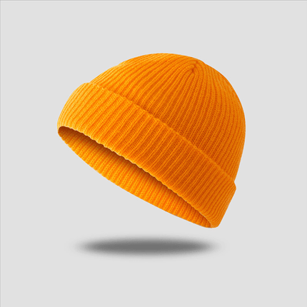 Men Women Mini Fisherman Beanie Hat Winter Soft Woolen Knitted Docker Skull Cap - Aimall