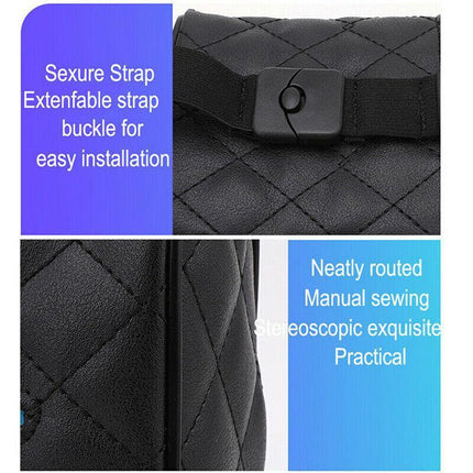PU Check Tissue Box Cover Home Table Car Storage Organiser Napkin Case Holder - Aimall