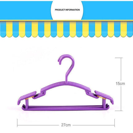 10-60PCS Colored Children Kids Coat Hangers Child Baby Clothes Hanger Cloth Rack - Aimall