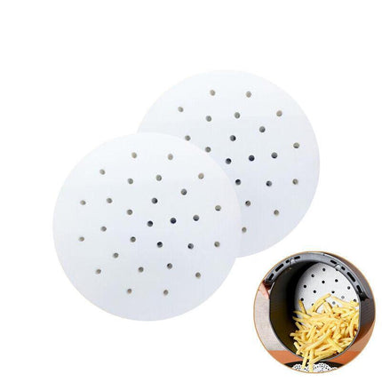 100Pcs Air Fryer Liners 7/8/9 Inch Perforated Parchment Paper Square Non-Stick - Aimall