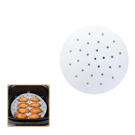 100Pcs Air Fryer Liners 7/8/9 Inch Perforated Parchment Paper Square Non-Stick - Aimall