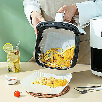 Square Air Fryer Disposable Paper Liner Non-Stick Baking Paper Liners WaterProof - Aimall