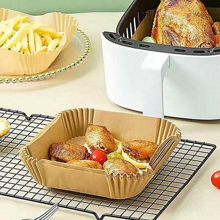 Square Air Fryer Disposable Paper Liner Non-Stick Baking Paper Liners WaterProof - Aimall