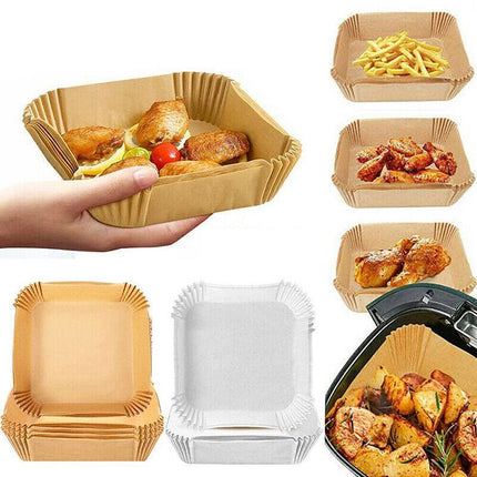 Square Air Fryer Disposable Paper Liner Non-Stick Baking Paper Liners WaterProof - Aimall