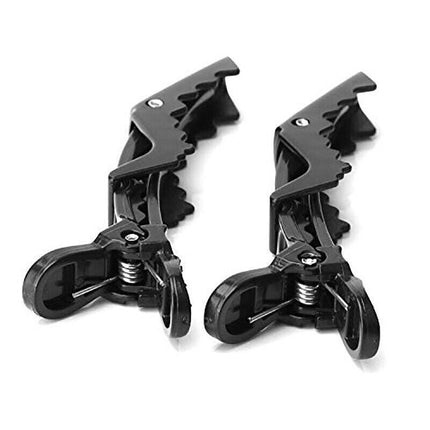 10x Hair Clips Crocodile Salon Hairdressing Tool Matte Section Claw Clamp Black - Aimall