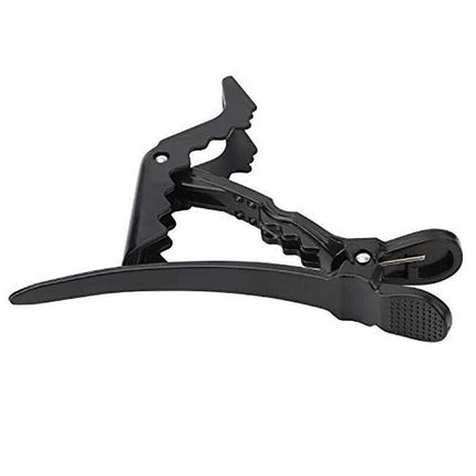 10x Hair Clips Crocodile Salon Hairdressing Tool Matte Section Claw Clamp Black - Aimall