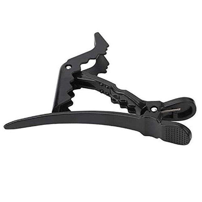 10x Hair Clips Crocodile Salon Hairdressing Tool Matte Section Claw Clamp Black - Aimall
