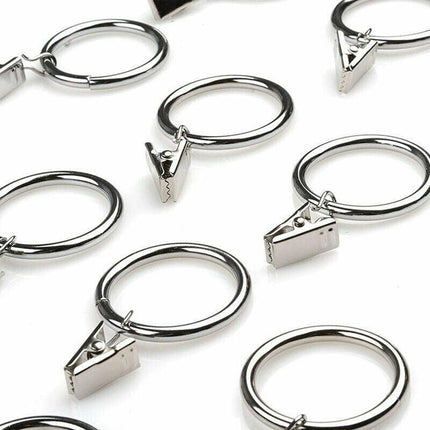 10pc Multipurpose Window Curtain Clothes Metal Clips Rings Hook Hanging 3Colours - Aimall