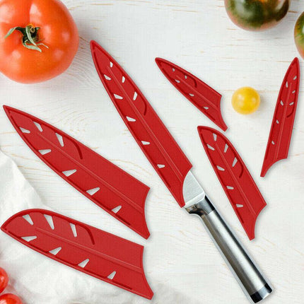 Plastic Knife Sheath Edge Guard Cover Scabbard Slicing Blade Red Protector Chef - Aimall
