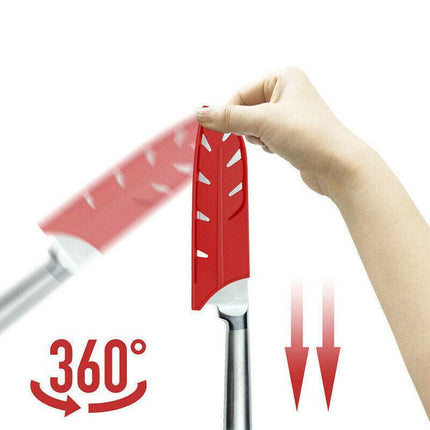Plastic Knife Sheath Edge Guard Cover Scabbard Slicing Blade Red Protector Chef - Aimall