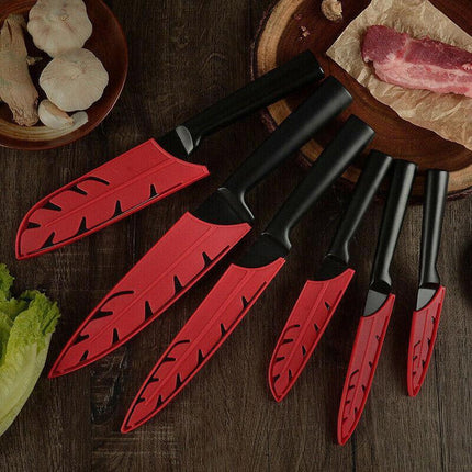 Plastic Knife Sheath Edge Guard Cover Scabbard Slicing Blade Red Protector Chef - Aimall