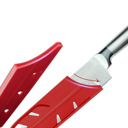 Plastic Knife Sheath Edge Guard Cover Scabbard Slicing Blade Red Protector Chef - Aimall