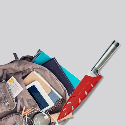 Plastic Knife Sheath Edge Guard Cover Scabbard Slicing Blade Red Protector Chef - Aimall