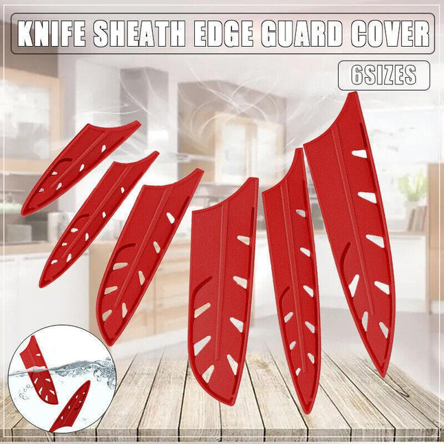 Plastic Knife Sheath Edge Guard Cover Scabbard Slicing Blade Red Protector Chef - Aimall