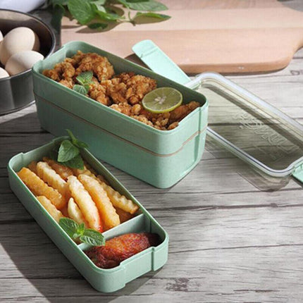 Bento Box 3-Layer Students Lunch Box Eco-Friendly 900ml Food Container AU Seller - Aimall