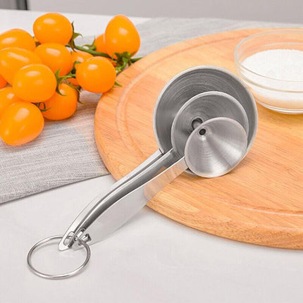 3Pcs Stainless Steel Specialist Funnel Hopper Filter Wide Mouth Canning Kitchen - Aimall
