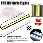 10X 12V Waterproof White DRL LED Strip Lights Bars Camping Caravan Boat Car COB - Aimall