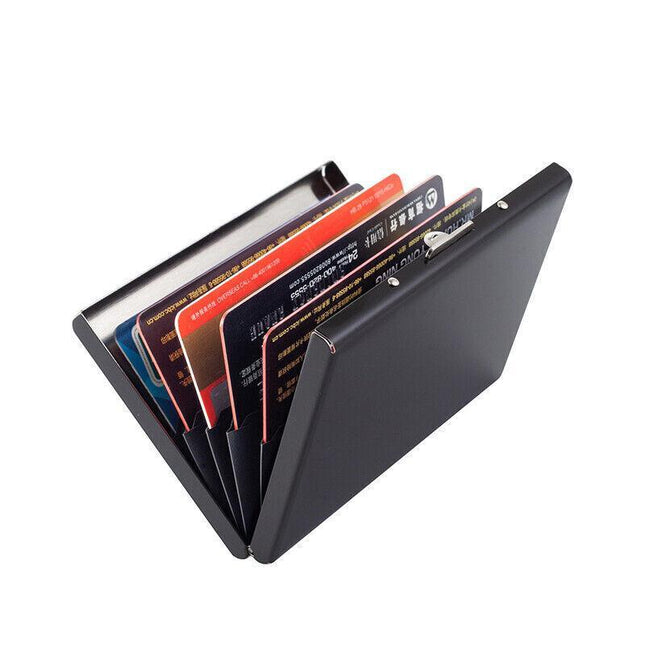 RFID Blocking Stainless Slim Wallet ID Credit Card Holder Case Protector Purse - Aimall