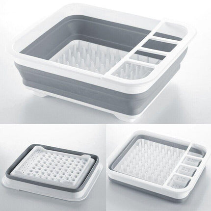 Home Master Collapsible Dish Drainer Small Spaces Camping Caravan 36.5 x 31.4CM - Aimall