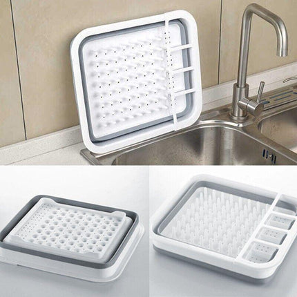 Home Master Collapsible Dish Drainer Small Spaces Camping Caravan 36.5 x 31.4CM - Aimall