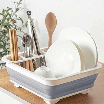 Home Master Collapsible Dish Drainer Small Spaces Camping Caravan 36.5 x 31.4CM - Aimall