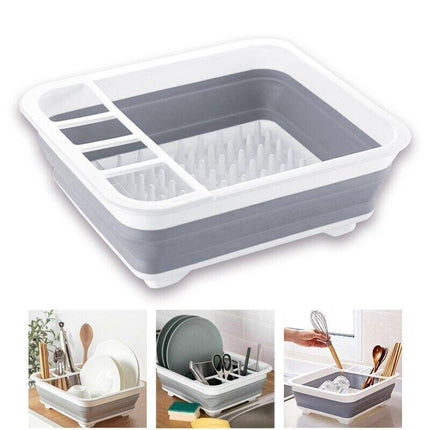 Home Master Collapsible Dish Drainer Small Spaces Camping Caravan 36.5 x 31.4CM - Aimall