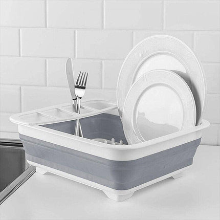 Home Master Collapsible Dish Drainer Small Spaces Camping Caravan 36.5 x 31.4CM - Aimall