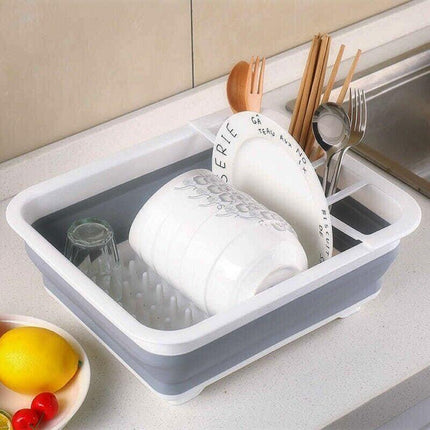 Home Master Collapsible Dish Drainer Small Spaces Camping Caravan 36.5 x 31.4CM - Aimall