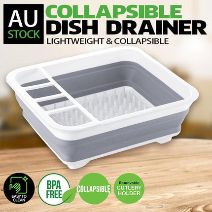 Home Master Collapsible Dish Drainer Small Spaces Camping Caravan 36.5 x 31.4CM - Aimall