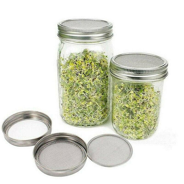 Seed Sprouting Lids Tools Strainer Screen Kits for Wide Mouth Mason Canning Jar - Aimall