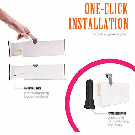 2/4 Pcs Expandable Drawer Divider Adjustable Storage Organizer Kitchen Organizer - Aimall