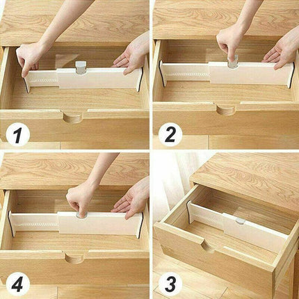 2/4 Pcs Expandable Drawer Divider Adjustable Storage Organizer Kitchen Organizer - Aimall