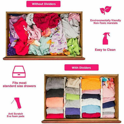 2/4 Pcs Expandable Drawer Divider Adjustable Storage Organizer Kitchen Organizer - Aimall