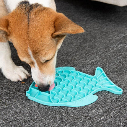 Dog Bath Lick Pad Mat Pet Shower Grooming Slow Feeder Dog Suction Training AU - Aimall