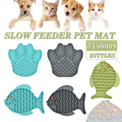 Dog Bath Lick Pad Mat Pet Shower Grooming Slow Feeder Dog Suction Training AU - Aimall