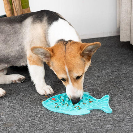 Dog Bath Lick Pad Mat Pet Shower Grooming Slow Feeder Dog Suction Training AU - Aimall