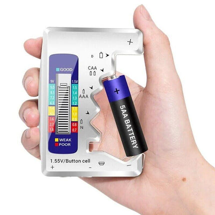 Universal Digital Battery Tester Checker C D N AAA AA 1.5V Button Cell Portable - Aimall