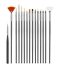 Nail Art Design Brushes Dotting Pen Tool Set Painting UV Gel Drawing Brush 15PCS - Aimall