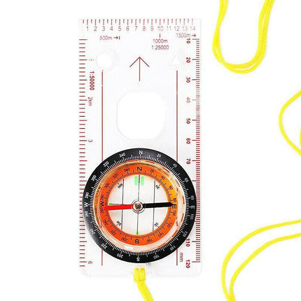 1/2X Orienteering Baseplate Compass Hiking Camping Lensatic Map Tactical Army AU - Aimall