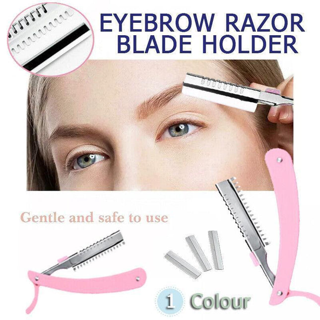 Stainless Steel Manual Shaving Blade Holder Folding Shaving Knife Rack For Salon - Aimall