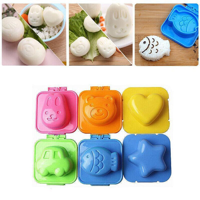 6Pcs Sandwich O7Z Maker boiled egg rice sushi Mold Mould Bento Cutter Decorating - Aimall