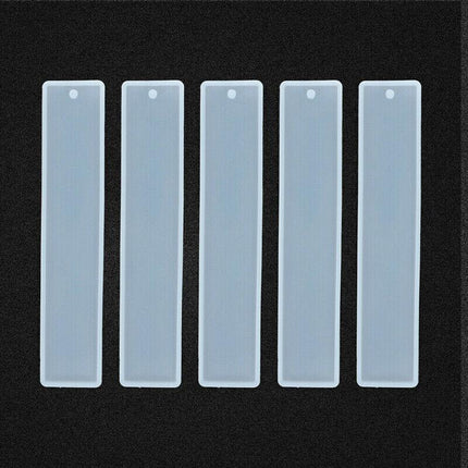 5pcs Rectangle Silicone Bookmark Mold DIY Epoxy Resin Craft Mould Making ToolsAU - Aimall