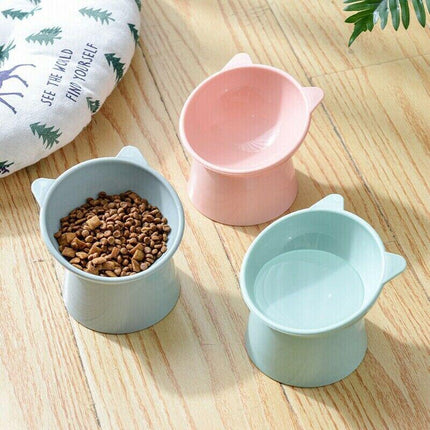 Elevated Pet Bowl Cat Dog Feeder Food Water High-foot Anti Vomiting Tilted Bowl - Aimall